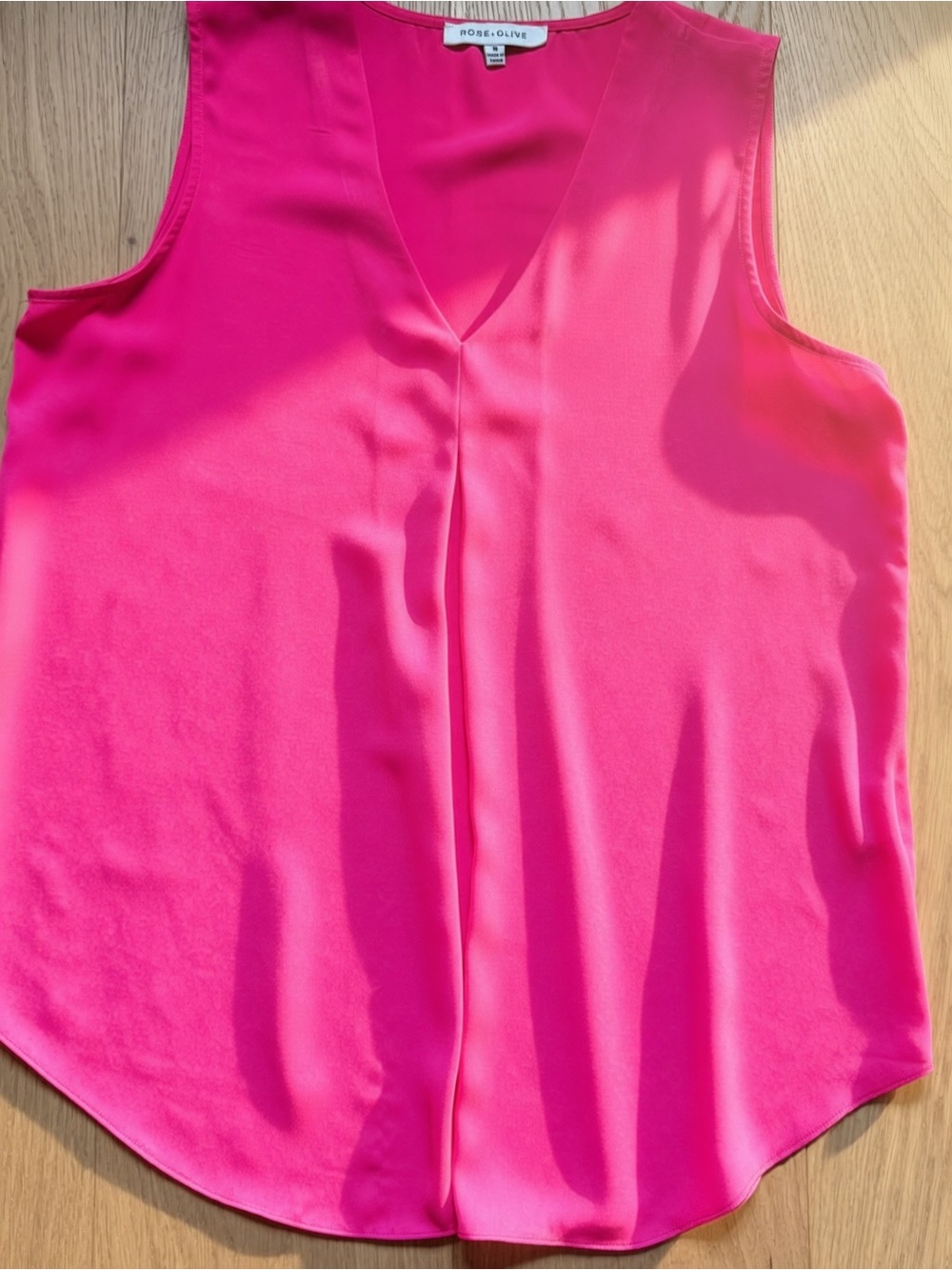 Rose & Olive Hot Pink V-Neck Sleeveless Camisole